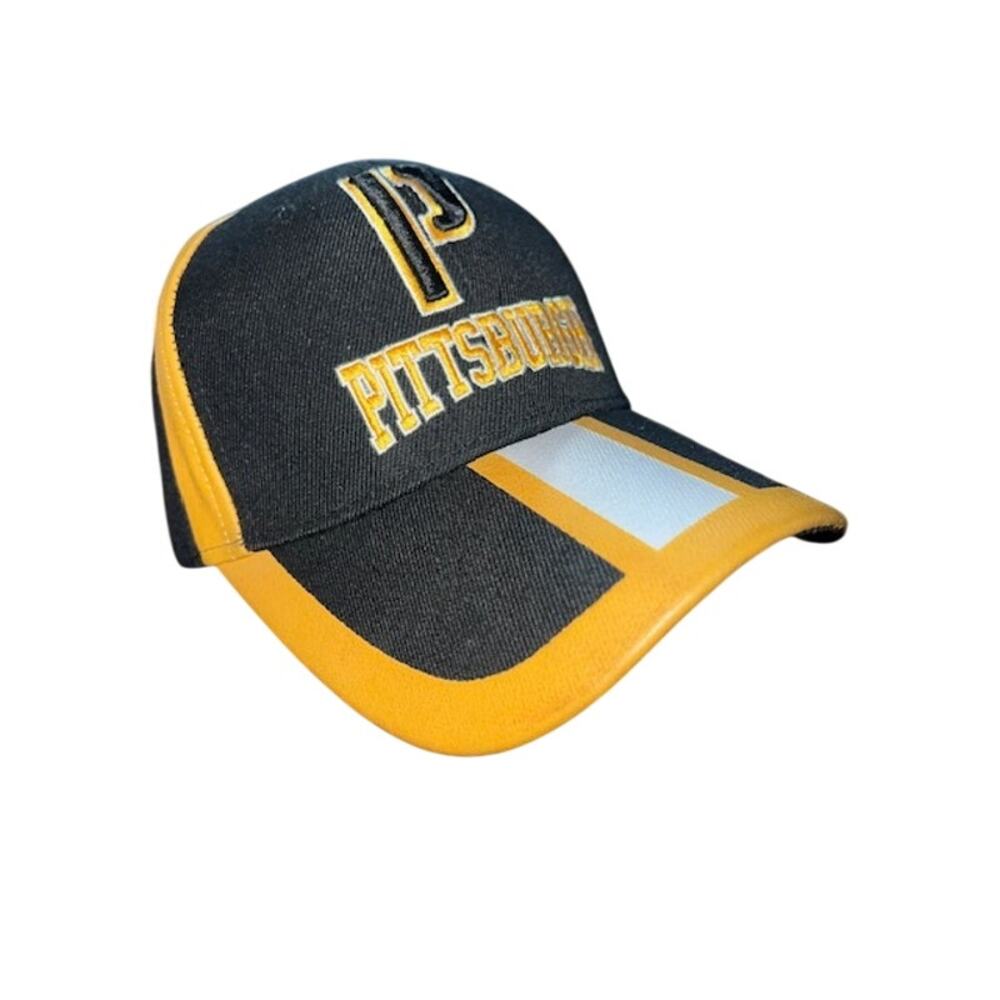 Pittsburgh Pirates Black/Gold Hook & Loop Hat Cap One Size
